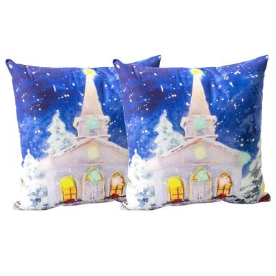 Imagen 1 del producto Set 2 Cojines Navidad 45 x 45 Azul