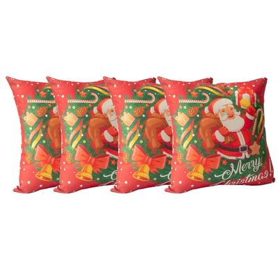 Set 4 Cojines Viejito Pascuero 45 x 45 Rojo