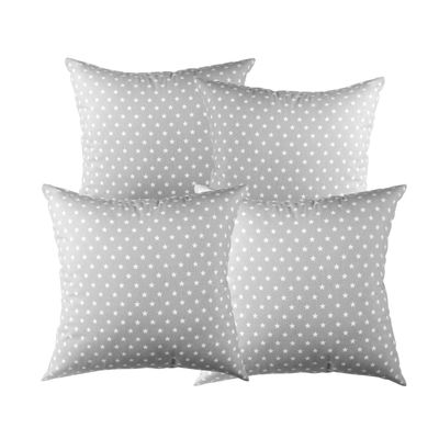 Imagen 2 del producto Set 4 Cojines Lona Mini  Estrellita Gris 50x50 cm
