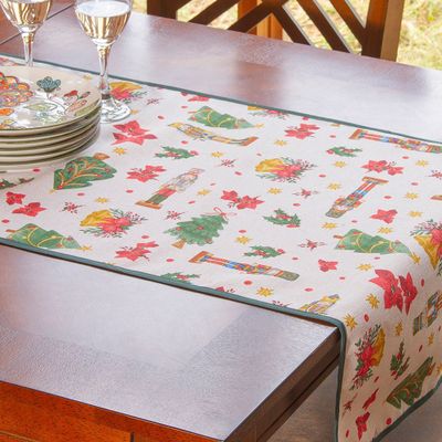 Imagen 2 del producto Camino de mesa Lona espa ola estampada Navidad Regalos