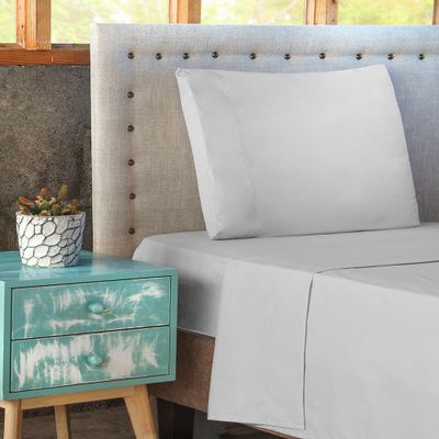 Juego de Sabanas 1 5 pl lisas Microfibra 95gsm Nautica Home Blanco