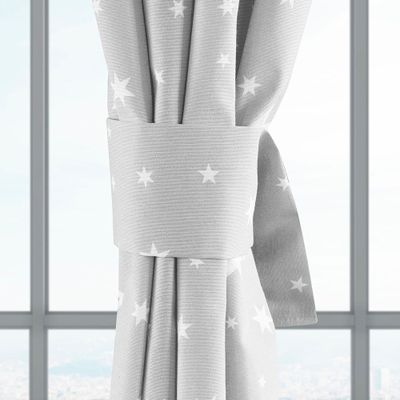 Imagen 2 del producto Cortina Lona Española Estrellas Gris