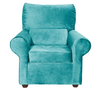 Sillon Beron 1c Felpa Turquesa  95 x 90 x 100