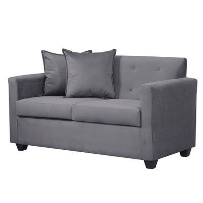 Imagen 2 del producto Sofa 2c Gramado Felpa Gris osc 130x70x83