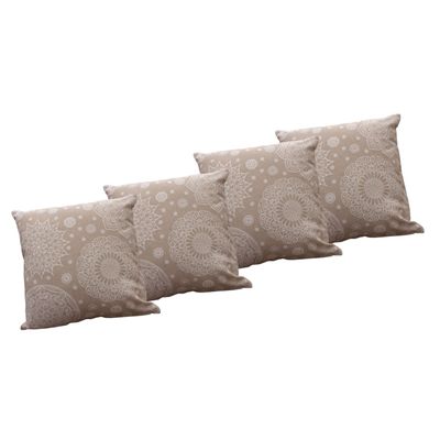 Set 4 Cojines Lona Española Jalebi 50x50 cm Beige