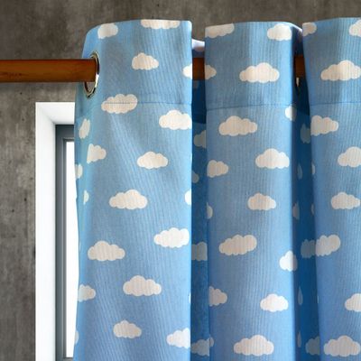 Cortina Lona española nube azul