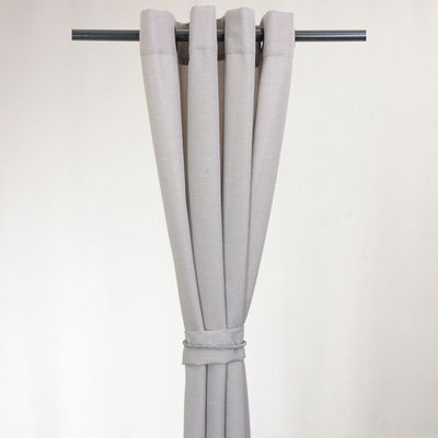 Set Cortinas 8 Piezas Yasmin Gris