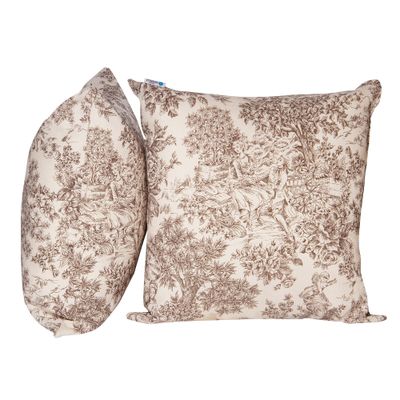 Imagen 2 del producto Set 2 Cojines Lona Española 50x50 Paisaje CHOCOLATE