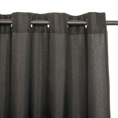 Imagen 2 del producto Set Cortinas de ambiente 4pzas tela Mati y velo bordado Gris oscuro