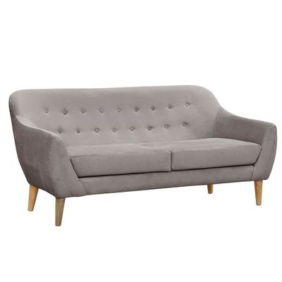 Imagen 2 del producto Sofa Norway Felpa Gris 185 x 87x 90