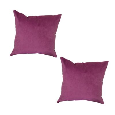 Set 2 Cojin Felpa New Velvet 40x40 cm Palo Rosa