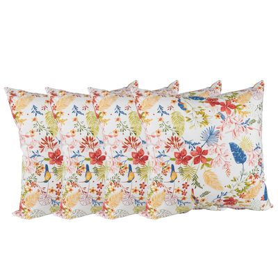 Imagen 1 del producto Set 4 cojines Lona Española Pajaritos 50x50 azul