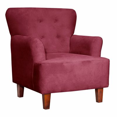 Imagen 2 del producto Poltrona York 1c  Felpa Burdeo 75x55x92 cm