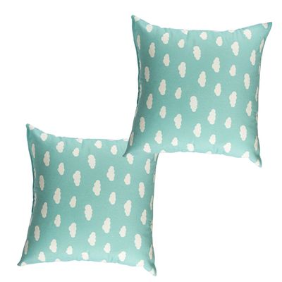 Set 2 Cojines Lona Nube Jade 50x50 cm