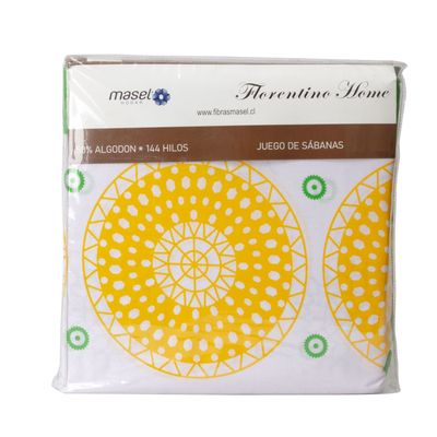 Imagen 2 del producto Juego de Sabanas Runas 2.5 plazas Verde