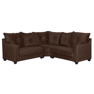 Seccional Belga esquinero felpa Chocolate 210x210