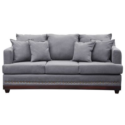 Imagen 1 del producto Sofa 3c Estambul tachas  Tela Gris 200 X 90 X 95