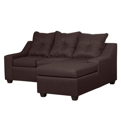 Imagen 2 del producto Seccional Viena 3 cuerpos Derecho Tela Chocolate 195 x 155x90