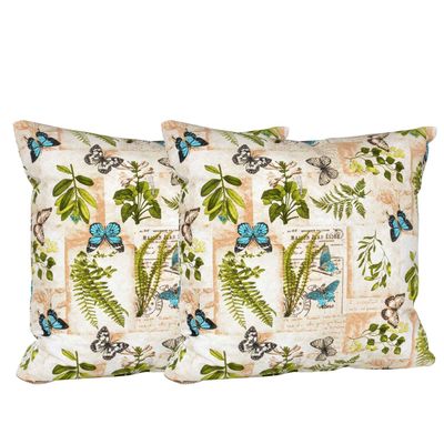 Set 2 cojines Lona Española Basil 50x50 VERDE