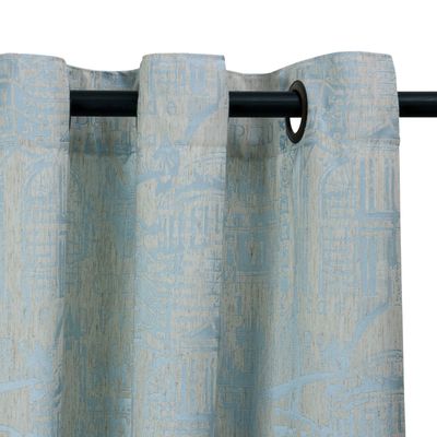 Imagen 2 del producto Cortina tela Linen Letras 140 x 225  azul claro 