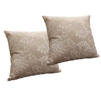 Set 2 cojines Lona Española Pami 50x50 cm Beige