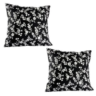 Set 2 Cojines Lona Española Roberta 50x50 cm Negro