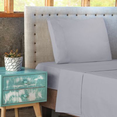 Juego de Sabanas 1 5 pl lisas Microfibra 95gsm Nautica Home Gris