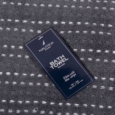 Imagen 2 del producto Toalla Baño Stripe -Nautica Home - 76x137 Gris