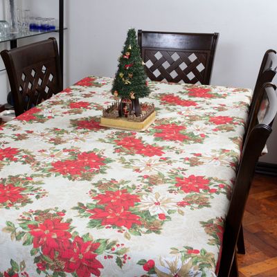 Imagen 1 del producto Mantel Linette Navideño Muerdago 150x150 Ivory
