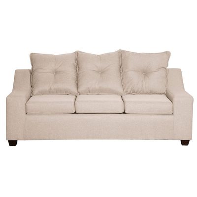 Sofa  Viena 3 cuerpos   Tela  Beige 190 x 80x90