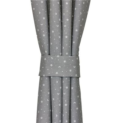 Cortina lona española Estrellita Gris