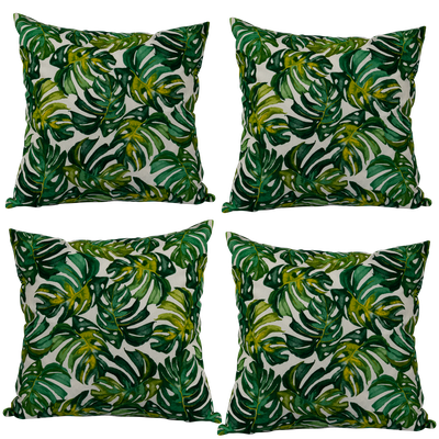 Set 4 cojines Lona Española Maldivas 50x50 Verde