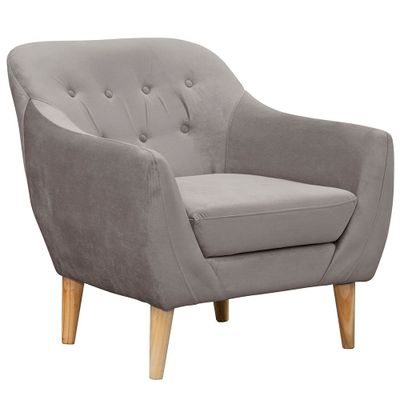 Imagen 2 del producto Poltrona 1C Norway Felpa Gris  85x87x90