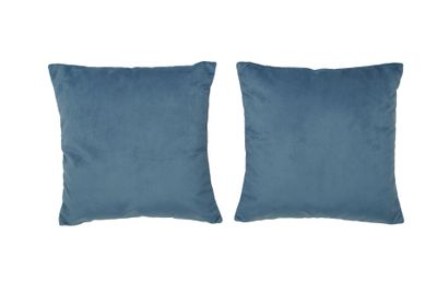 Set 2 Cojines Felpa de 40x40 Azul