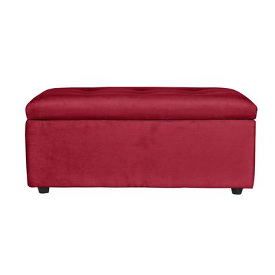 Imagen 2 del producto Banqueta Baul Felpa 100 X 50 X 45 burdeo