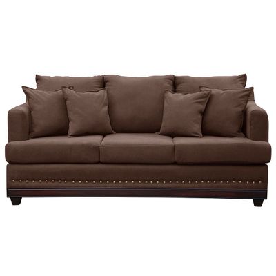 Sofa 3c Estambul tachas Tela Chocolat220 X 90 X 95