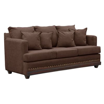 Imagen 2 del producto Sofa 3c Estambul tachas Tela Chocolat220 X 90 X 95