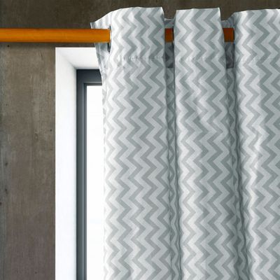 Cortina Lona Española ZigZag  Gris