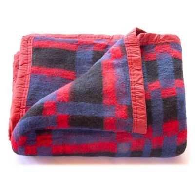 Frazada Polycotonn 2 pl Rojo -Azul