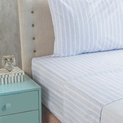 Imagen 2 del producto Sabanas Microfibra estampada 1. 5 pl 3P- Nautica Home- Celeste