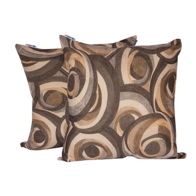 Set 2 Cojines Lona Española 50x50 Sonido Gris