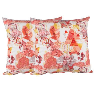 Set 2 cojines Lona Española Serenity 50x50 Rojo