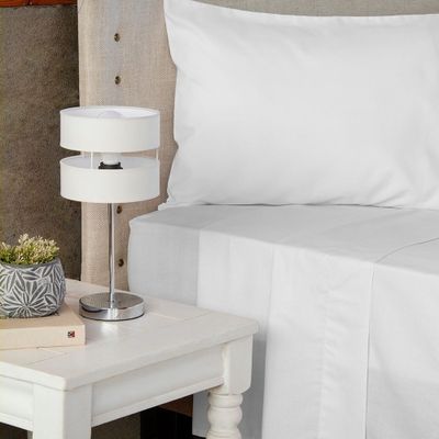 Jgo.Sábanas Polycotton 1 PL- 144 hilos Blanco