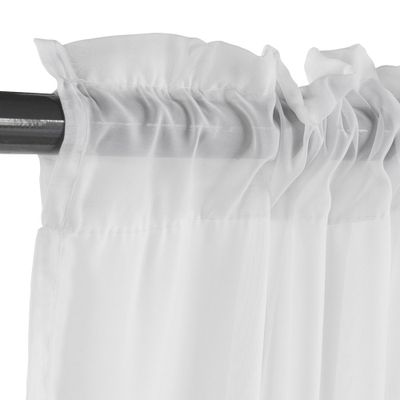 Imagen 2 del producto Set Cotina Velo pasatubo 140 x 225 blanco