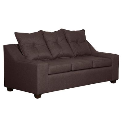 Imagen 2 del producto Sofa Viena 3 cuerpos Tela Chocolate 190 x 80x90