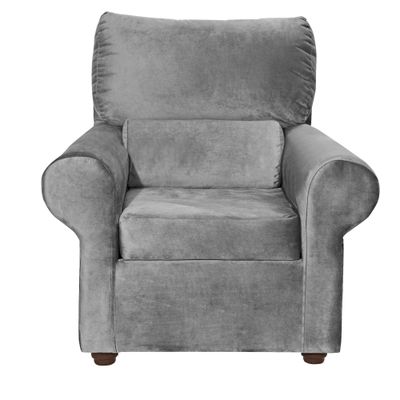 Sillon Beron 1c Felpa Gris 95 x 90 x 100