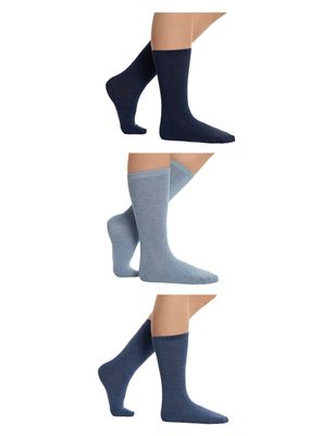 CALCETIN CORTO AZUL BAMBÚ PACK 3