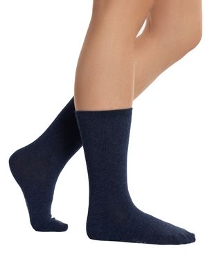 Imagen 2 del producto CALCETIN CORTO AZUL BAMBÚ PACK 3