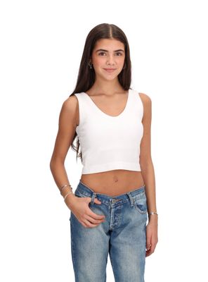 Crop Top Juvenil Acanalado Caffarena