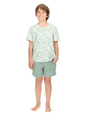 Pijama Corto Infantil-Juvenil Verde Mota